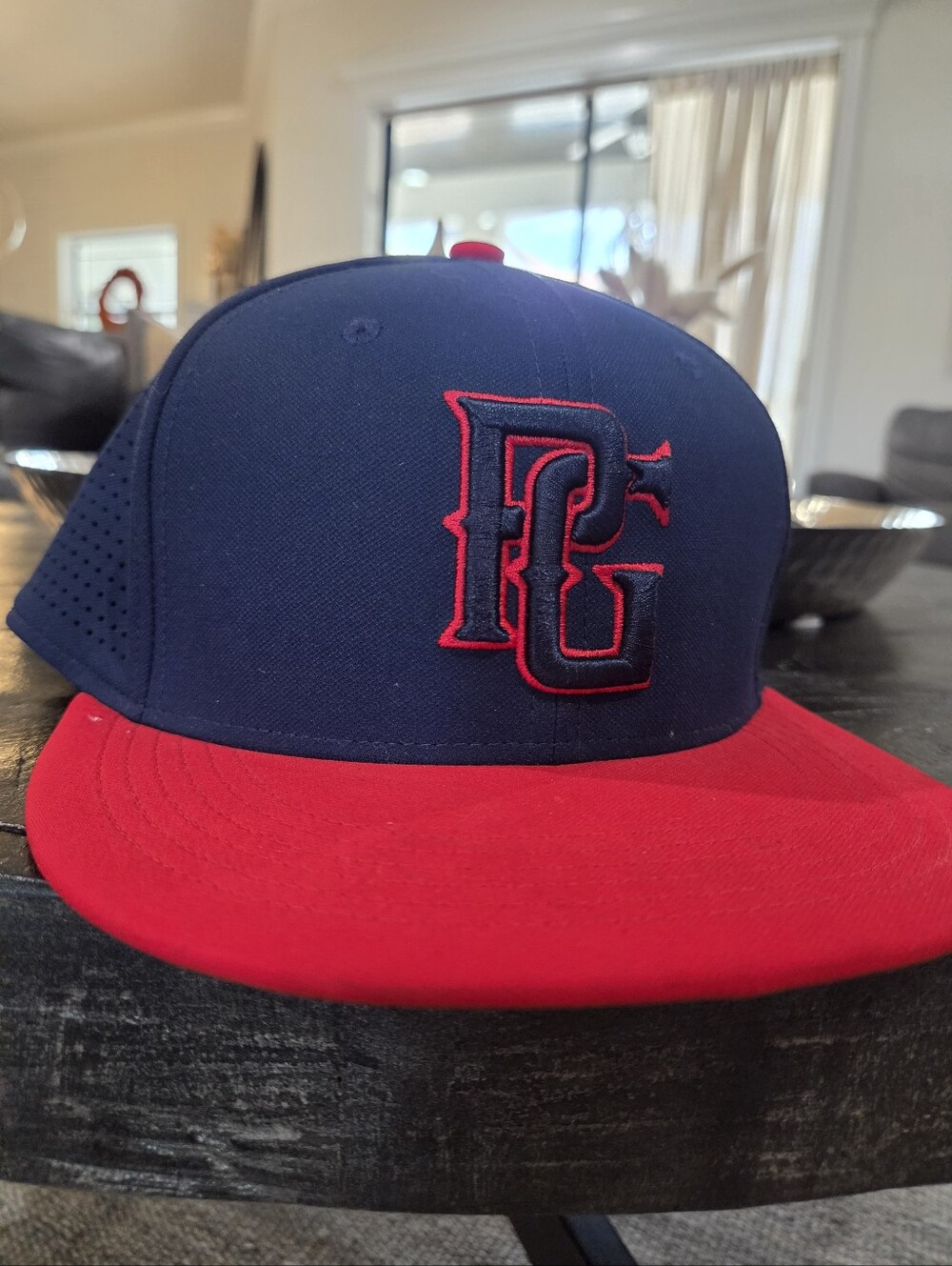Perfect Game Blue and Red Baseball Cap with Embroidered Logo